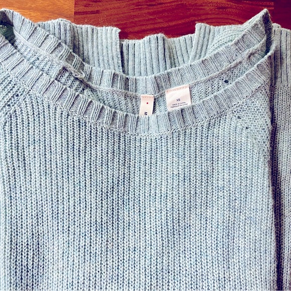 Anthropologie Moth Pasadena Mint Green Gray Tunic Sweater Size XS - Picture 9 of 10